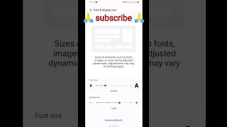 Font amp display size Settings mobaile tech shorts short [upl. by Wickman]