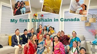 PARTI MY FIRST DASHAIN IN CANADA 🇨🇦 HOW DID WE CELEBRATE DASHAIN🤗 [upl. by Anilat64]