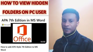 APA 7TH EDITION PART 2 how to view hidden folders on PC USER [upl. by Notneiuq]