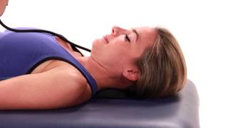 Supine Deep Neck Flexor Training Video Michelle Lyons  MedBridge [upl. by Fabrin]