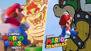 Super Mario Bros Movie Level Recreated in Super Mario 3D World [upl. by Pat]