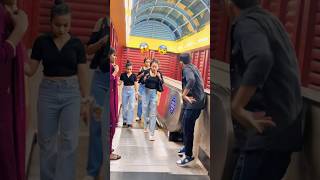 🔥 Metro Girls 👧 Prank 😱 current public prank cute girls funny [upl. by Atila580]