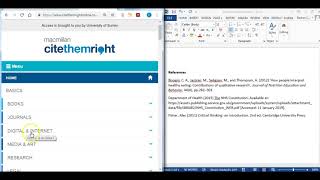 How to check your reference list with Cite Them Right [upl. by Elokyn]