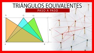 🔺💃 Triángulos equivalentes definición  Dibujo técnico paso a paso  Equivalencia fácil y sencilla [upl. by Swane]