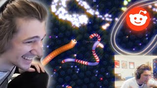 xQc reacts to Bury Me Slitherio edition [upl. by Wagstaff]