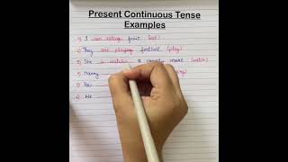 Examples of Present Continuous Tense englishgrammar tensesforkids tense vocabulary classes [upl. by Wolfy]