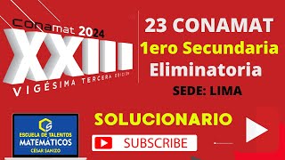 CONAMAT ELIMINATORIA 2024  1ERO SECUNDARIA  LIMA [upl. by Mick519]