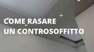 Rasatura controsoffitto in cartongesso con faretti quotfilomuroquot [upl. by Ahsinyt]