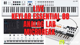 LIVESTREAM ARTURIA KEYLAB Essential 88 MicroFREAK ANALOG LAB [upl. by Delorenzo]