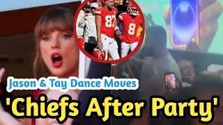 quotTaylor amp jason Epic Celebration Dance Moves RecordBreaking Moments amp Chiefs Super Bowl Victory [upl. by Christoph719]