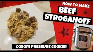 How to Make Beef Stroganoff with a Cosori Pressure Cooker [upl. by Yeleek]