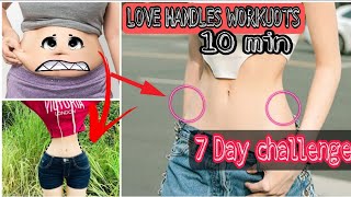 10 Exercise for girls  Love handles workout at Home  7 day challenge [upl. by Ydnat346]