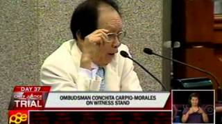 Ombudsman Conchita Carpio Morales takes witness stand [upl. by Deuno]