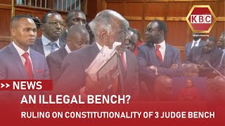 Ruling on constitutionality of 3judge bench to hear Gachaguas case set for Wednesday [upl. by Krissy]