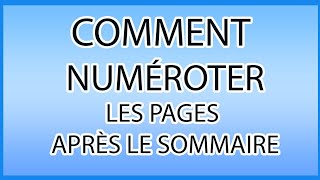 Word Comment numéroté à partir de la deuxième page [upl. by Silma449]