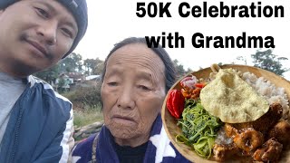 Eat Pork and chicken cook with snail  50K celebrate with Grandma NagaColls84 [upl. by Burnsed]