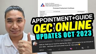 OEC Online Appointment 2023  Paano kumuha ng oec exemption online [upl. by Nyleuqcaj]