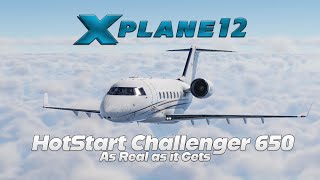 XPlane 12  HotStart CL650  As Real as it Gets [upl. by Elpmid]