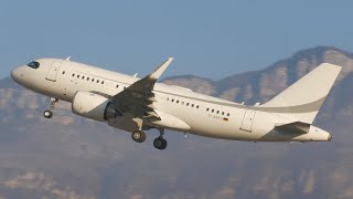 4K  K5 Aviation Airbus A319neo ACJ DANEO landing amp takeoff at ChambéryCMFLFLB [upl. by Weir]