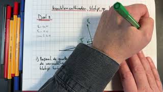 Natuurkunde HV Bovenbouw Krachten ontbinden Blokje schuine helling Deel 2 Bepalen versnelling [upl. by Desmund]