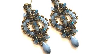 Video Tutorial  DIY  Beaded Earrings quotCharlottequot [upl. by Naenaj]