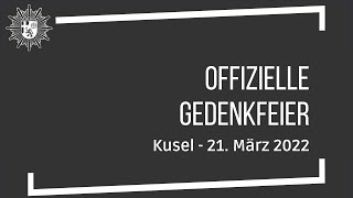 Offizielle Gedenkfeier der Landesregierung am 21 März 2022 in Kusel [upl. by Skipton]