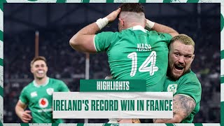 Highlights Irelands Record Win Against France [upl. by Htebaras]