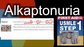 Alkaptonuria in HindiUrdu by first aid for USMLE step 1 [upl. by Adla911]