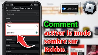 Comment activer le mode sombre dans Roblox activer le thème sombre [upl. by Helgeson]