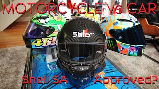 Motorcycle Helmets VS Car Helmets Snell SA Approved Stilo ST5 Carbon Unboxing [upl. by Elehcim]