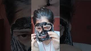 Bamboo charcoal peel off mask 🎭😱🥺skincleansing skincare mask youtube shorts [upl. by Dempsey]