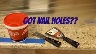 How To Cover up Nail Holes on Walls  Spackle Tips for Beginners [upl. by Boyd]