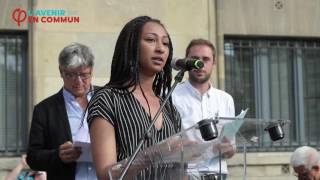 Intervention de Manon Monmirel lors de la venue de JLM à Saint Ouen le 30 mai [upl. by Rebmetpes]