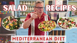 3 Mediterranean Salad Recipes  Mediterranean Diet for Beginners [upl. by Merkle956]