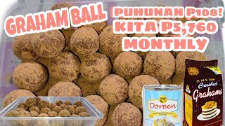 GRAHAM BALLS PANG NEGOSYO WITH COSTING  HOW TO MAKE GRAHAM BALLS  EASY NEGOSYO IDEA ARLENE PEPITO [upl. by Ainadi333]