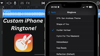 How to Make a Custom Ringtone on iPhone using GarageBand [upl. by Ecinna]