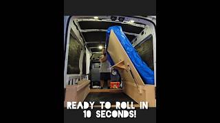 DIY Ford Transit T250 quick foldup bed [upl. by Neeleuqcaj]