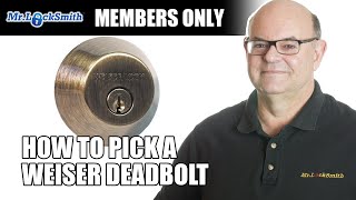 Locksmith Training How to pick a Weiser Deadbolt [upl. by Lotte]