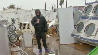 Rockport Texas laundromat destroyed by Hurricane Harvey [upl. by Ecnerolf871]