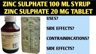 ZINC SULPHATE ORAL SOLUTION IP  ZINC SULPHATE DISPERSIBLE TABLET 20 MG  medicalgyan zincsulphate [upl. by Gibbs]