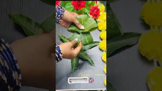 Festival decoration ideas with mango leaves  maavidakula thoranam ideas festivaldecorationideas [upl. by Bullivant]