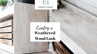 HOW TO CREATE A WEATHERED WOOD or WHITE WASH LOOK on a laminate surface or a smooth surface [upl. by Truk244]