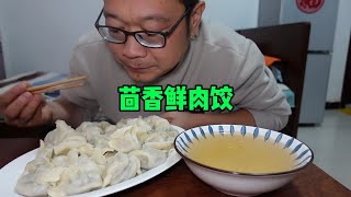 一碗醋汤一盘茴香鲜肉饺，一口一个过瘾舒坦，粗茶淡饭喷香过瘾。 [upl. by Terag298]