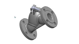 Designing Y Strainer Valve assembly in Solid works valveengineer solidworks [upl. by Schilt]