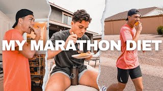 MY MARATHON DIET  Full Day of Eating for Marathon Prep [upl. by Nosnev]