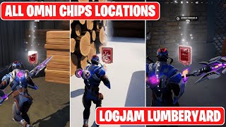 Collect Omni Chips at Logjam Lumberyard  Fortnite Omni Sword Quests [upl. by Vikki]