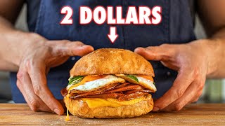 The 2 Dollar Gourmet Breakfast Sandwich  But Cheaper [upl. by Novert809]