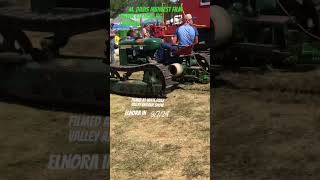 Oliver Cletrac HG tractor with plow On the Move ￼filmed white river valley antique show [upl. by Morlee]