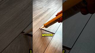 Simple Trick to Fill Wooden Floor Gaps 😱 [upl. by Assilim]