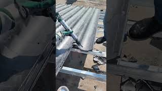 Steel structure roof tile installing process Goodtools and machinery make work easy [upl. by Oenire]